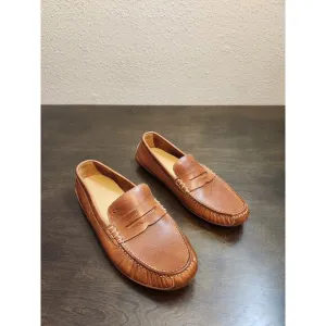 Cole Haan Men's Brown Grant Canoe Leather Penny Loafers Size 10