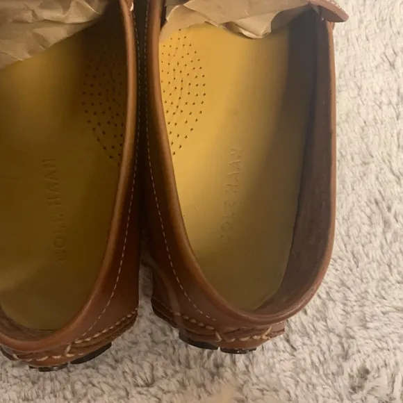 Cole Haan Men's Howland Brown Leather Driving Loafers – Size 10