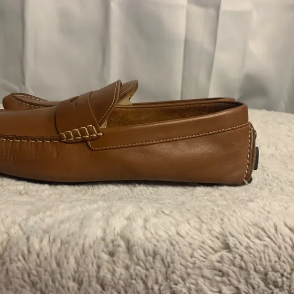 Cole Haan Men's Howland Brown Leather Driving Loafers – Size 10
