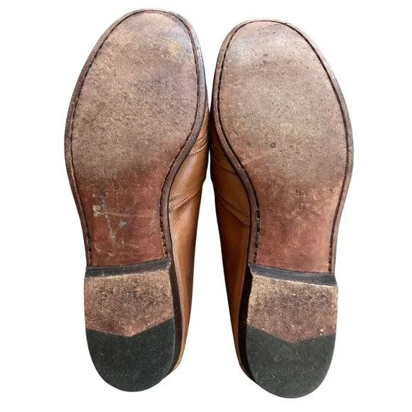 Cole Haan Men’s Leather Penny Loafers Handmade in Italy, British Tan, Size 9.5D