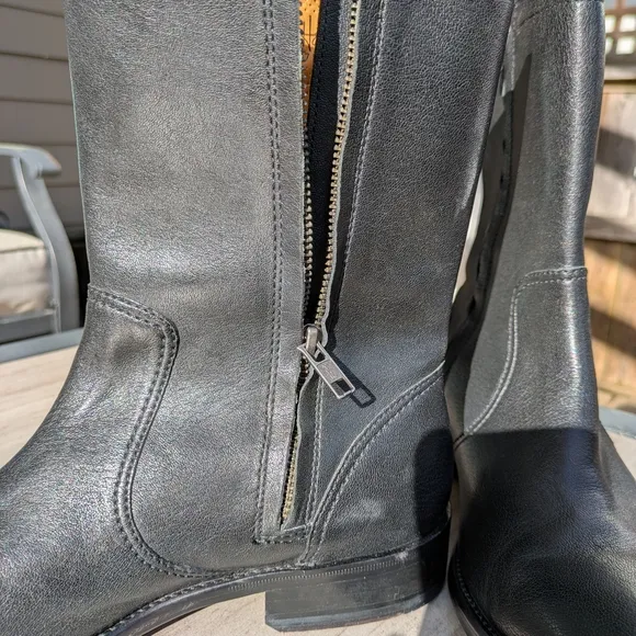 Cole Haan Mens Nike Air Black Mid-Calf Boots 8
