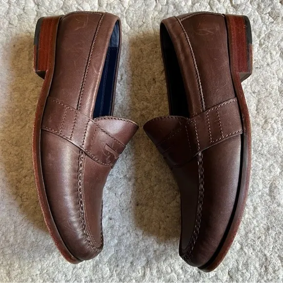 Cole Haan Men's Nike Air Infinity Loafer Slip On Brown Leather Driving Shoe