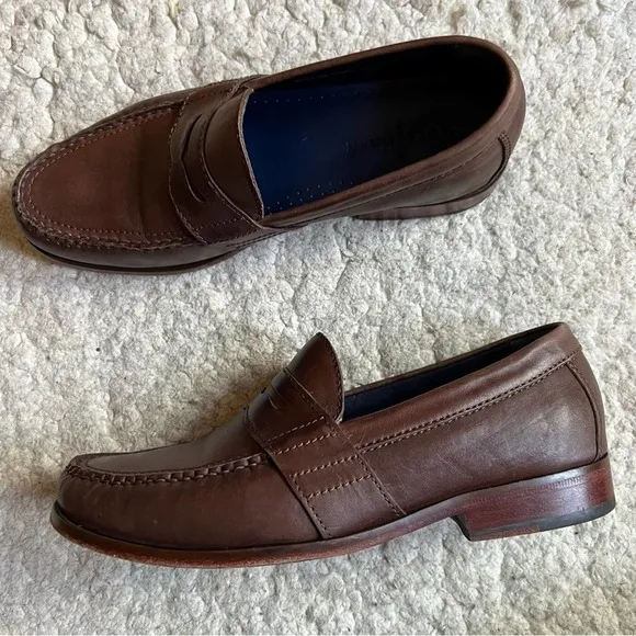 Cole Haan Men's Nike Air Infinity Loafer Slip On Brown Leather Driving Shoe