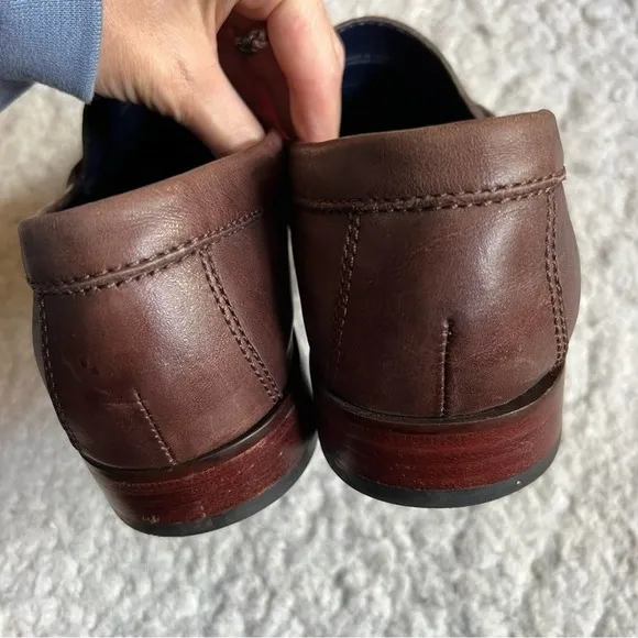 Cole Haan Men's Nike Air Infinity Loafer Slip On Brown Leather Driving Shoe