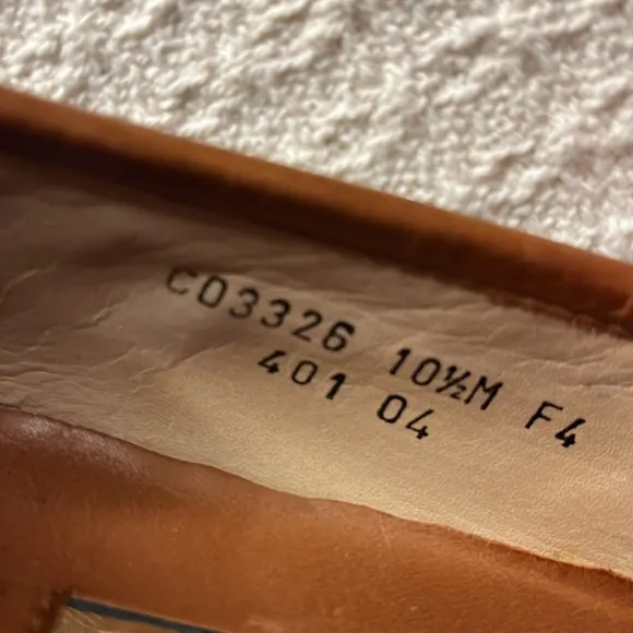Cole Haan MEN'S penny loafers, sz 10.5 honey brown, basket weave styling, luxury