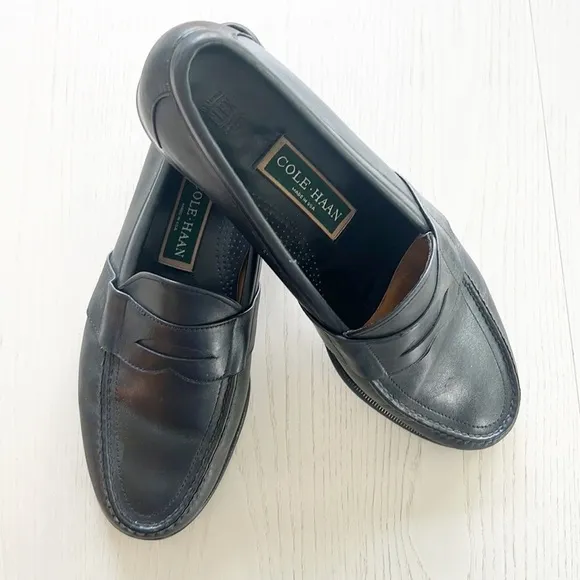 Cole Haan Mens Slip-On Penny Loafers Black size 11 E