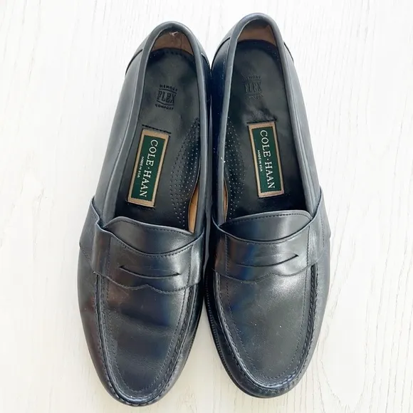 Cole Haan Mens Slip-On Penny Loafers Black size 11 E