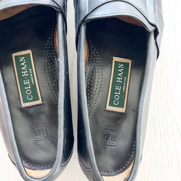 Cole Haan Mens Slip-On Penny Loafers Black size 11 E