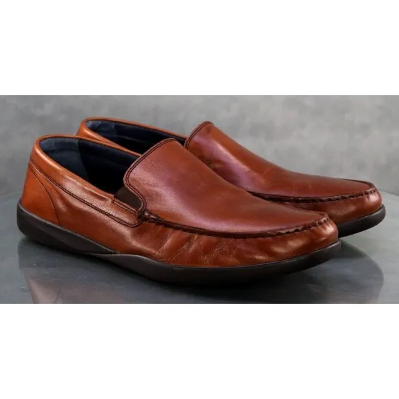 Cole Haan Moto Grand Men's Slip Ons Loafers Driving Shoes Size 11.5 Brown C26042