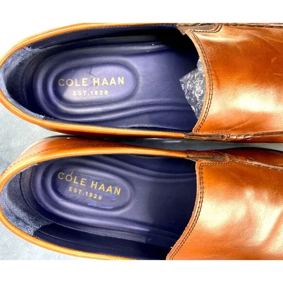 Cole Haan Moto Grand Men's Slip Ons Loafers Driving Shoes Size 11.5 Brown C26042