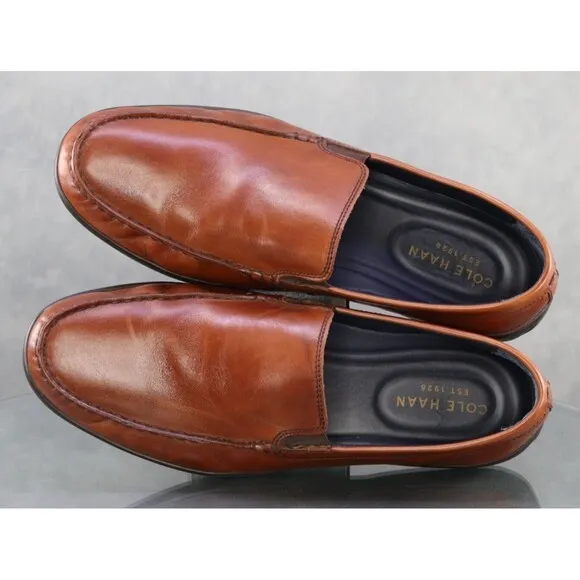 Cole Haan Moto Grand Men's Slip Ons Loafers Driving Shoes Size 11.5 Brown C26042