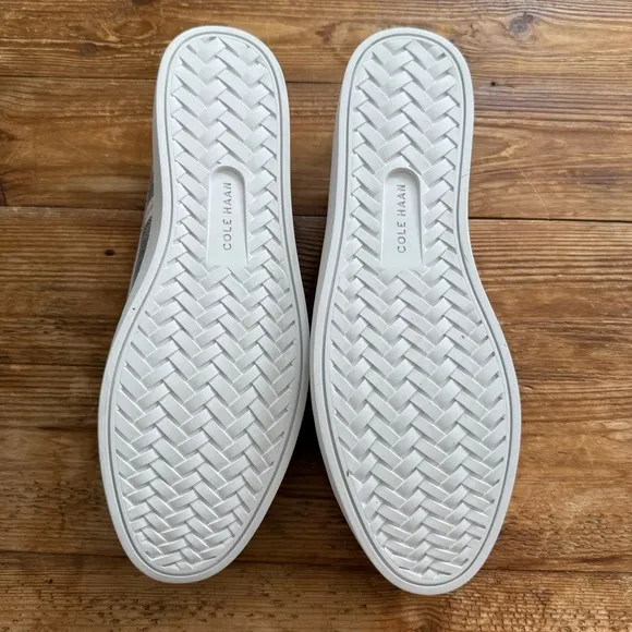 Cole Haan Nantucket Penny Loafer Blue White Leather Cotton Slip-on Women’s 10.5