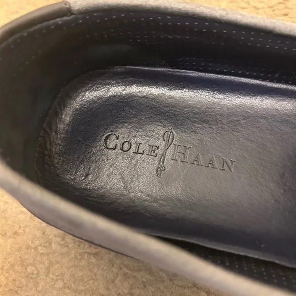 Cole Haan Nike Air Driver Shoe Penny Loafers Grey Leather Men's Size 10 Suede