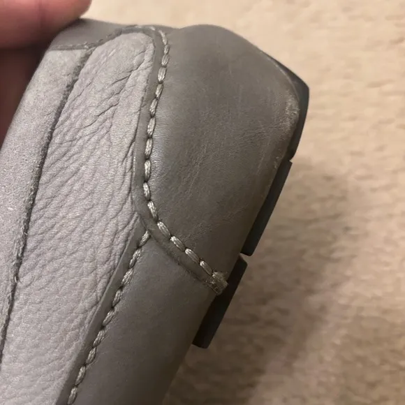 Cole Haan Nike Air Driver Shoe Penny Loafers Grey Leather Men's Size 10 Suede