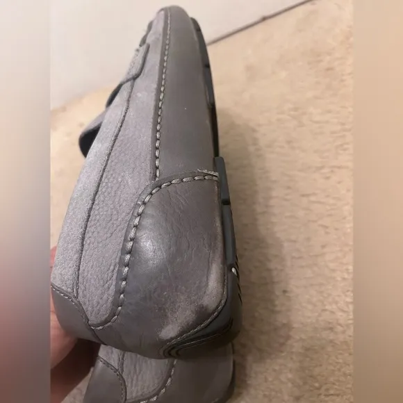 Cole Haan Nike Air Driver Shoe Penny Loafers Grey Leather Men's Size 10 Suede