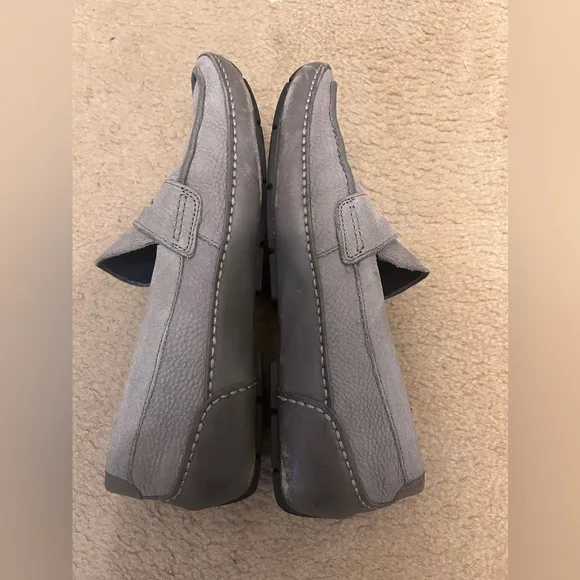 Cole Haan Nike Air Driver Shoe Penny Loafers Grey Leather Men's Size 10 Suede