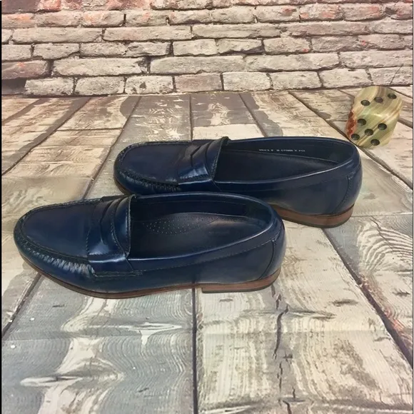 Cole Haan Nike Air Navy Patent Leather Loafers