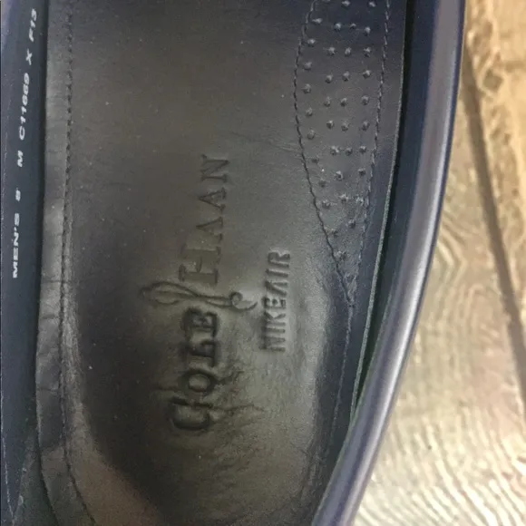 Cole Haan Nike Air Navy Patent Leather Loafers