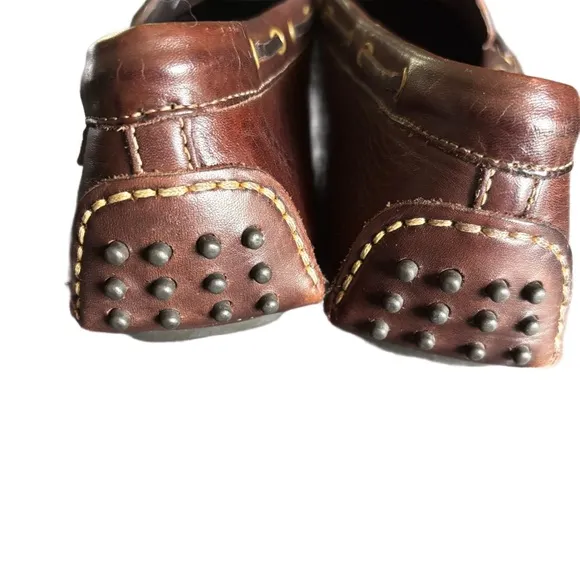 Cole Haan NikeAir Driving Shoes Mens 12 M Brown Leather Slip On Loafers