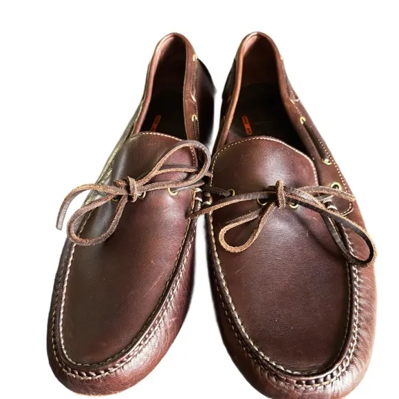 Cole Haan NikeAir Driving Shoes Mens 12 M Brown Leather Slip On Loafers