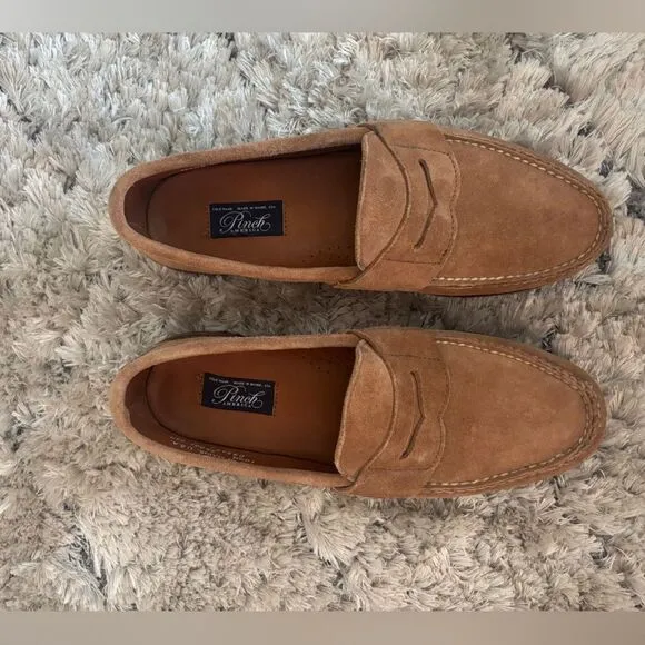 Cole Haan Pinch Grand Casual Tan Suede Penny Loafers Size 10.5