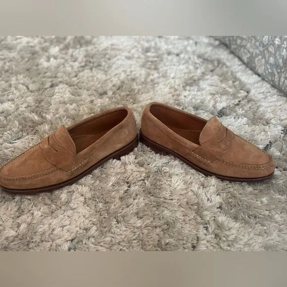 Cole Haan Pinch Grand Casual Tan Suede Penny Loafers Size 10.5