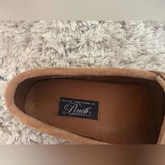Cole Haan Pinch Grand Casual Tan Suede Penny Loafers Size 10.5