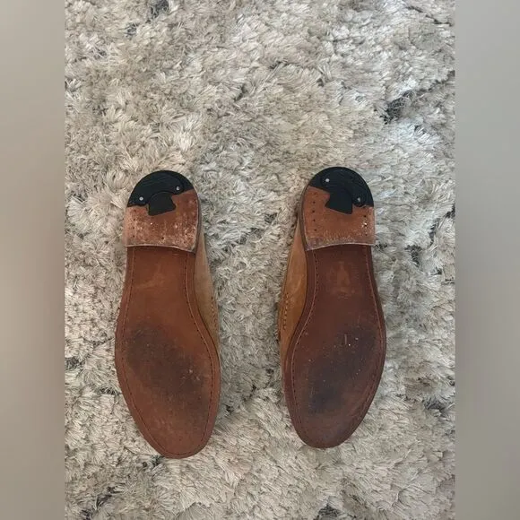 Cole Haan Pinch Grand Casual Tan Suede Penny Loafers Size 10.5