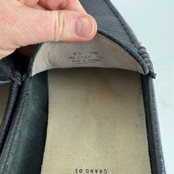 Cole Haan Pinch Weekender Penny Loafers Men's 13 Black Leather Slip-On Round Toe