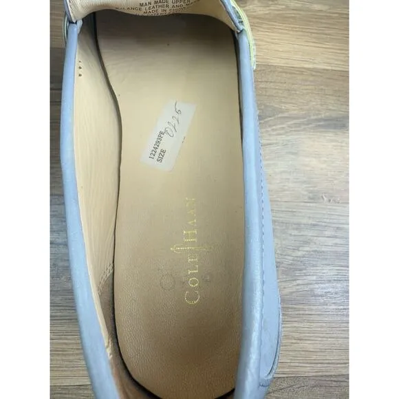 Cole Haan Size 11B Argento Silver Reflective Monroe Penny Loafers moccas…