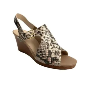 Cole Haan Sling-back Sandals Women’s Size 8B Python Embossed Leather Open-toe