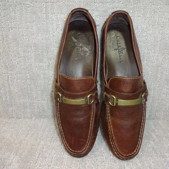 Cole Haan Somerset Men's Size 10M Brown Leather Horsebit Driving Loafers C11836