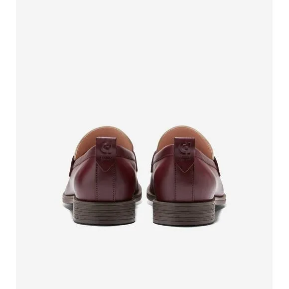 Cole Haan Stasi Penny loafers sz 9.5 cream and burgandy new SH102