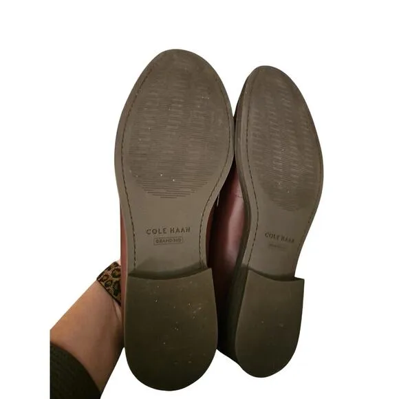 Cole Haan Stasi Penny loafers sz 9.5 cream and burgandy new SH102