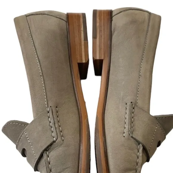 COLE HAAN Suede Penny Loafer Natural 5