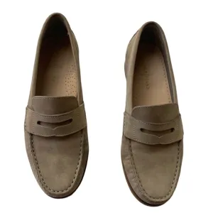 COLE HAAN Suede Penny Loafer Natural 5