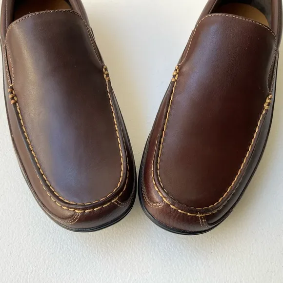 Cole Haan Tucker Venetian Leather Driving Loafers in Brown French Roast 10.5