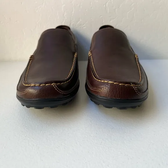 Cole Haan Tucker Venetian Leather Driving Loafers in Brown French Roast 10.5