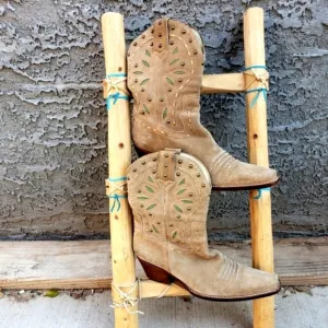 Cole Haan Western Studded Mid Calf‎ Cowgirl Boots Pull On Pointed Toe Sue…
