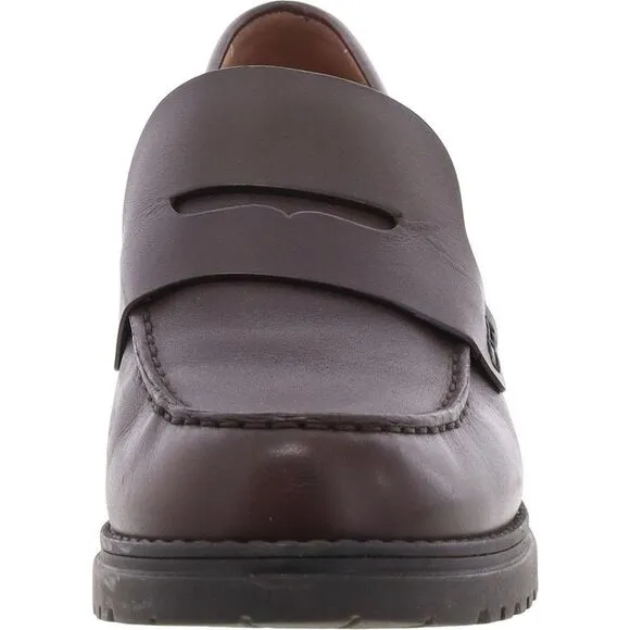 Cole Haan Womens Camea Brown Leather Slip-On Penny Loafers Shoes New