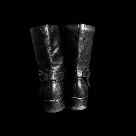 Cole Hahn Black leather boots mid calf size 8