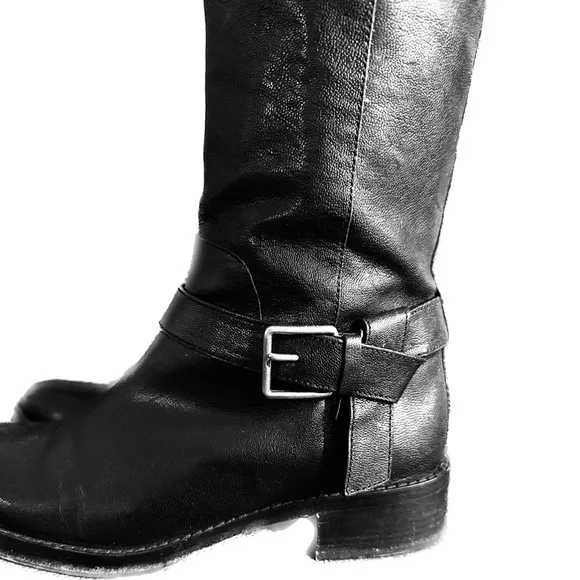 Cole Hahn Black leather boots mid calf size 8