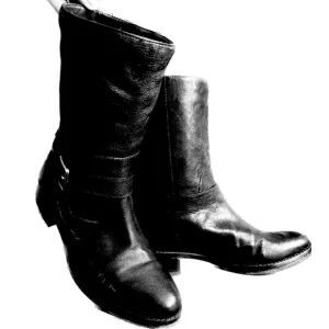 Cole Hahn Black leather boots mid calf size 8