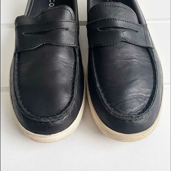 Cole Haan Men's Black GrandPro Rally Leather Penny Loafers Size 8 1/2