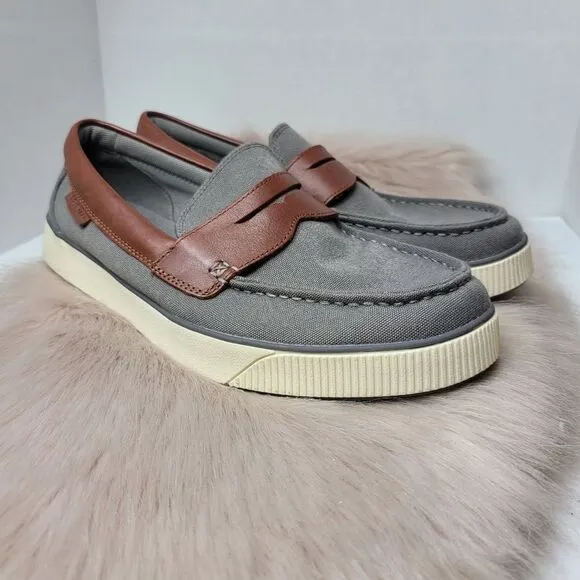 Cole Haan Nantucket 2.0 Penny Slip on Loafers Gray/Woodbury C33800 Size 8.5M