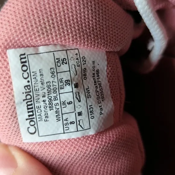 Columbia Vitesse Outdry performance Hiking sneakers womans size 8  EU 39