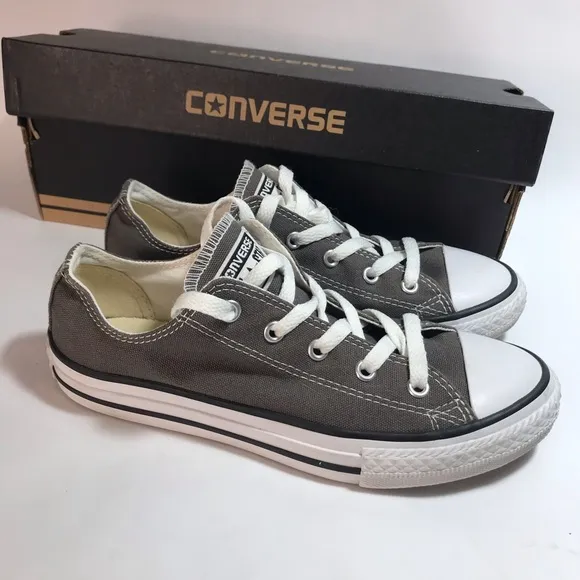 Converse All Star Charcoal Low Top Sneakers 3J794 Youth 2.5 NIB