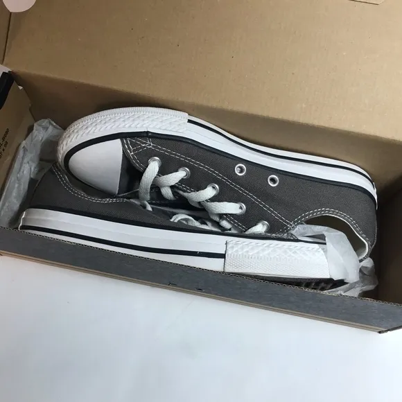 Converse All Star Charcoal Low Top Sneakers 3J794 Youth 2.5 NIB