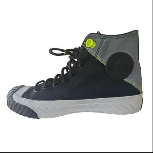 Converse Black and Gray High-Top Sneakers with Rugged Sole