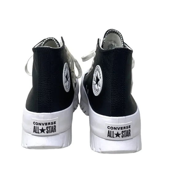 Converse Chuck Lugged 2.0 Sneakers High Women's Size Leather Black Shoes A03704C